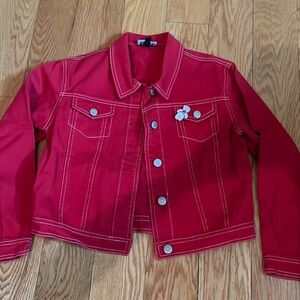 Red jean jacket Sz 10yrs
